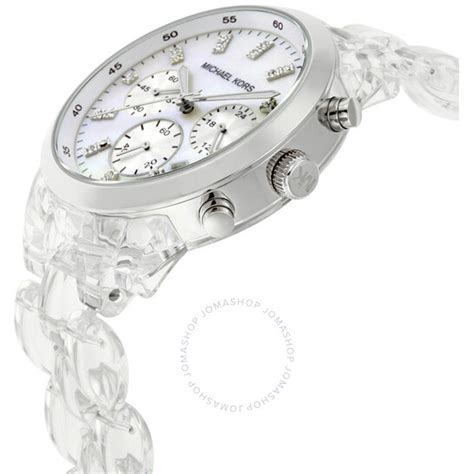 michael kors mk5235|Michael Kors Crystal Chronograph Quartz White Mother of Pearl .